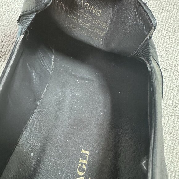 Bruno Magli Raging Dress Shoes Slip On Black Leather Men's Size 12 - Picture 5 of 10